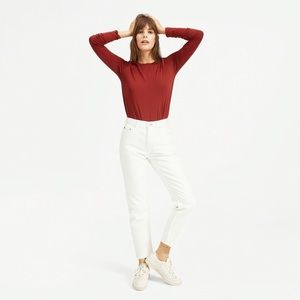 Everlane 90s Cheeky Straight Jean in Bone